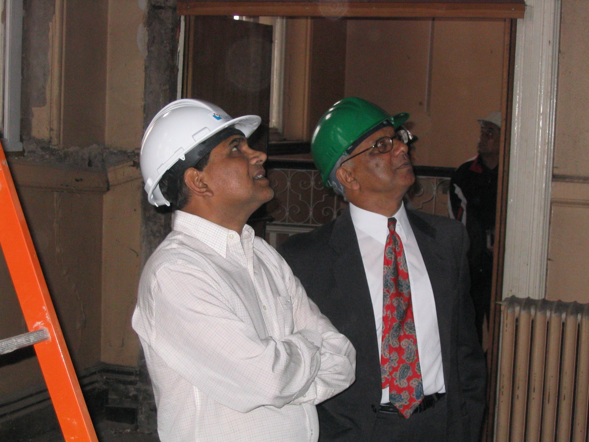 Representatives from BCA Inpecting progress
